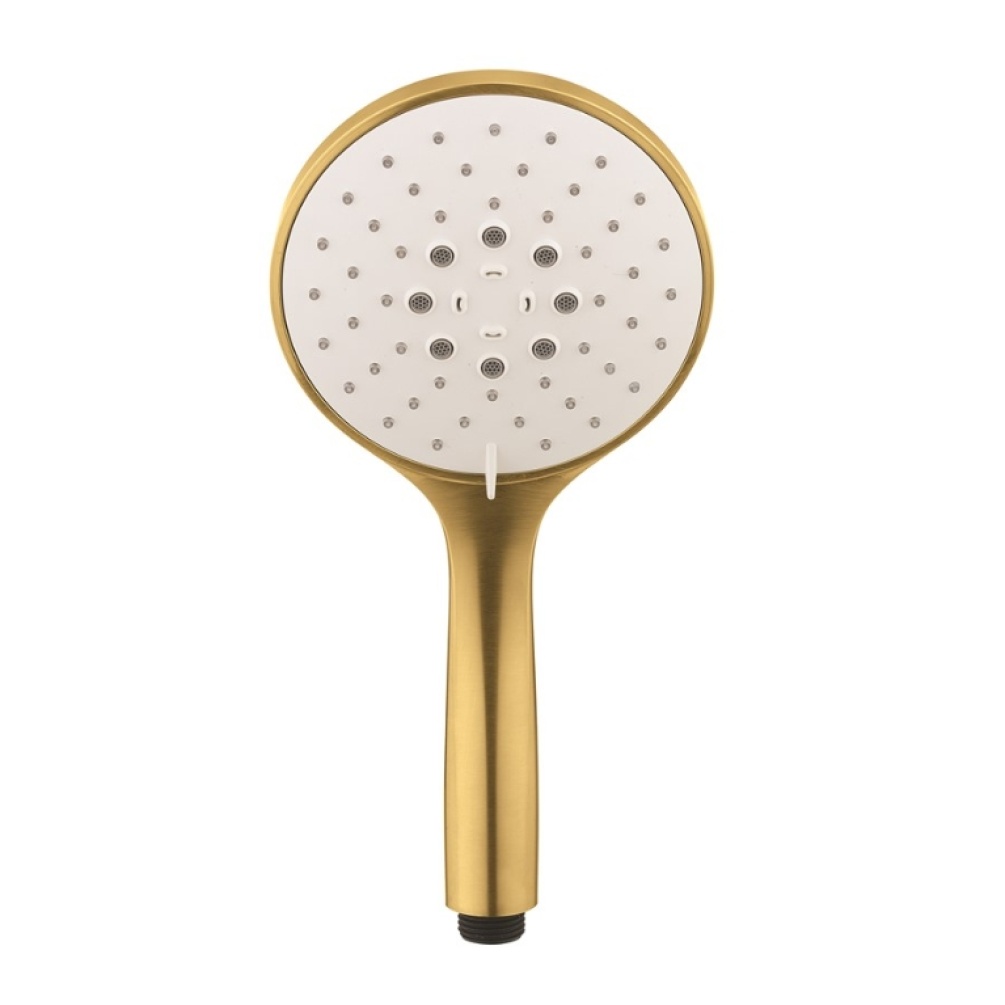 Product Cut out image of the Crosswater MPRO Brushed Brass Handset Shower in portrait